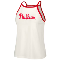 Women's Philadelphia Phillies Lusso White Nadine Halter Tank Top
