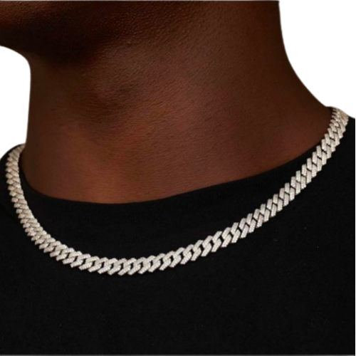 8.5MM Diamond Prong Cuban Necklace