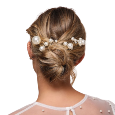 Luminous Luxury White Pearl Hair Pin Set