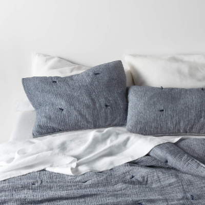 Crinkle Cotton Linen Blend Comforter