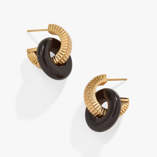 Black Onyx Textured Earrings