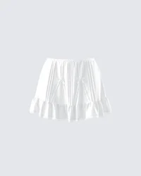 Zoella Ivory Ruffle Mini Skirt