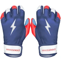 PREMIUM PRO Creator Series Short Cuff Batting Gloves | RED WHITE AND BLUE