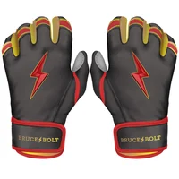 PREMIUM PRO Creator Series Short Cuff Batting Gloves | TC42 Red/Gold