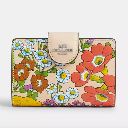 Zip Wallet With Floral Print
