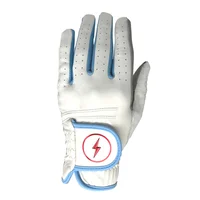 BRUCE BOLT SIGNATURE Series Golf Glove - WHITE, BABY BLUE LEFT
