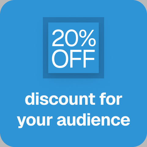 20% off: a discount for your audience